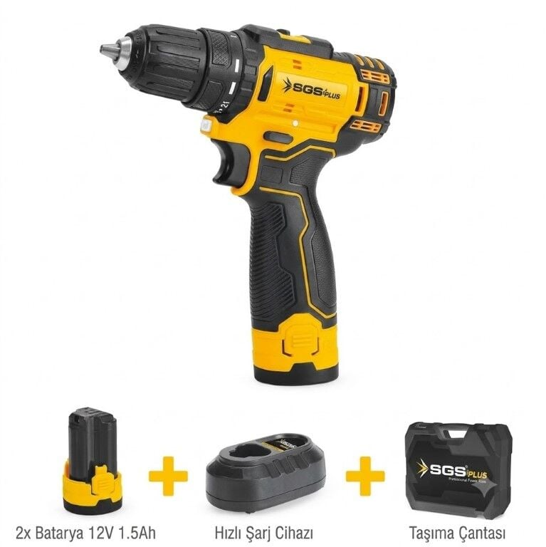 SGS5146 AKÜLÜ VİDALAMA SETİ 12 VOLT 2*1,5AH