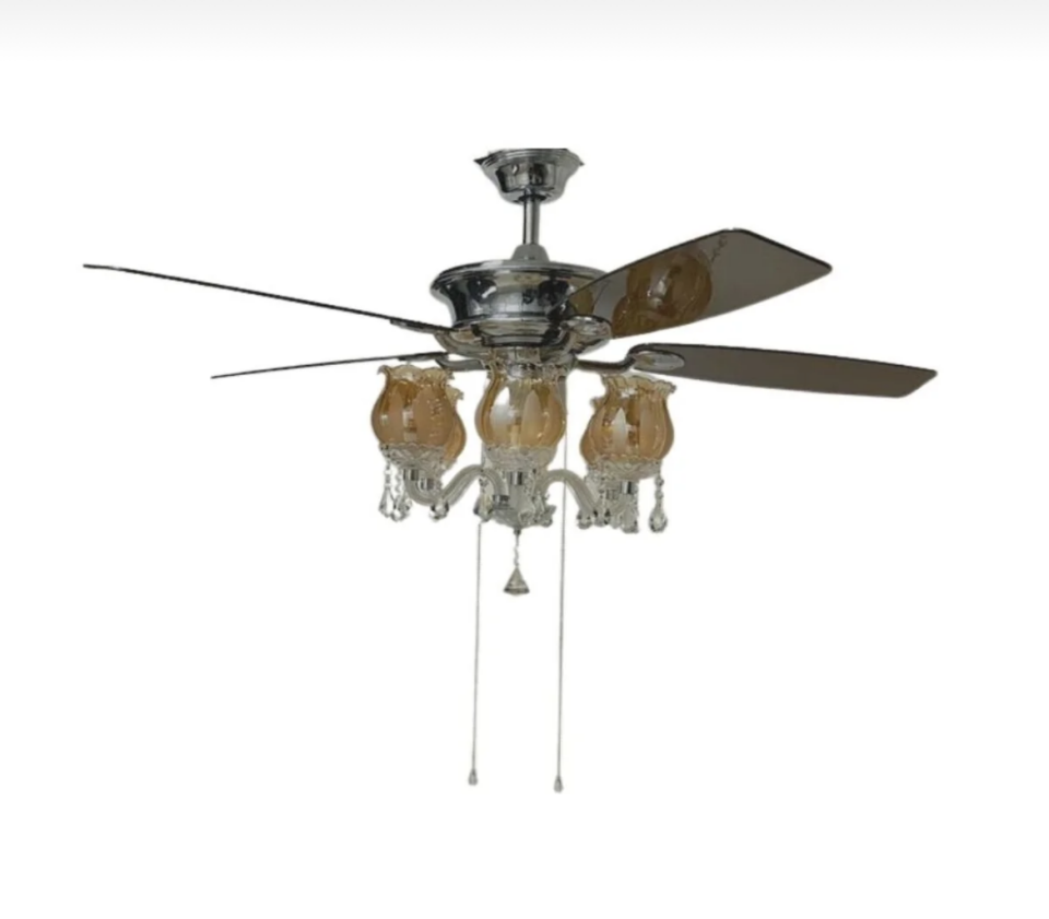 AVİZE TAVAN VANTİLATÖRÜ KRİSTAL