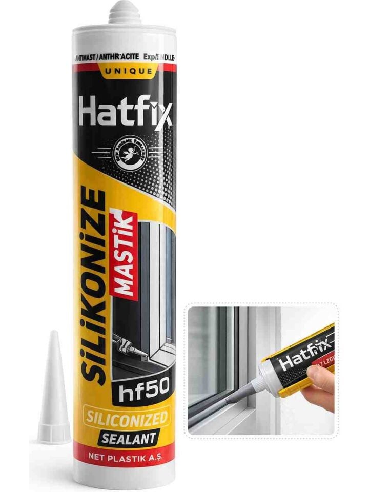 MASTİK HATFİX SİLİKONİZE GRİ 500GR