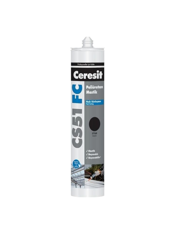 CERESİT PU MASTİK CS51 -SİYAH  280ml