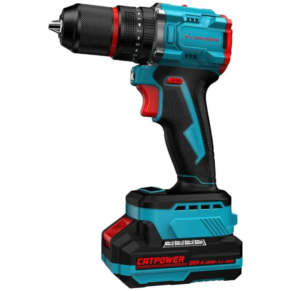 CAT E1011 KÖMÜRSÜZ DARBELİ AKÜLÜ VİDALAMA 13MM 20V Lİ-ON 2.0AH