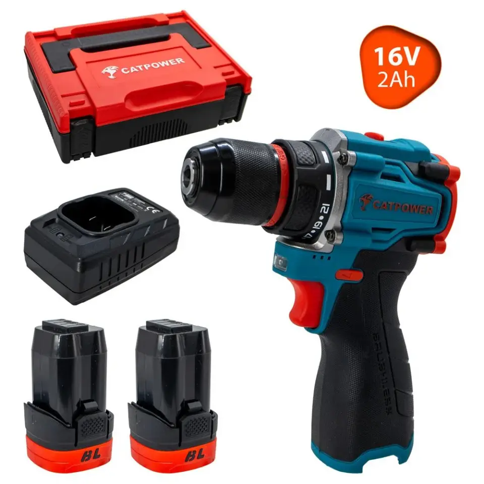 CAT E1016 KÖMÜRSÜZ AKÜLÜ VİDALAMA 16W 2AH AKÜ
