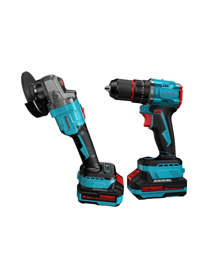 CAT 1030 KÖMÜRSÜZ LİON AKÜLÜ 2Lİ KOMBO SET MATKAP+AVUÇ TAŞLAMA 20W