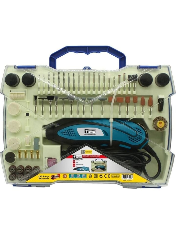 CAT 8103 GRAVÜR TAŞLAMA 135W SET 190 PARÇA