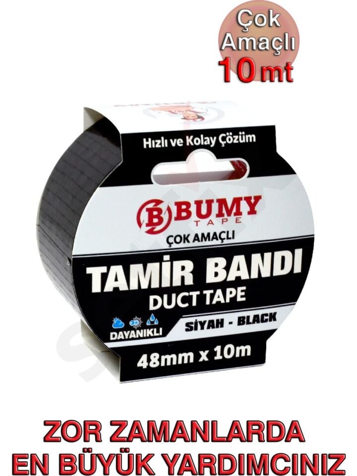 BUMY TAPE ÇOK AMAÇLI TAMİR BANDI 48MM*10M SİYAH