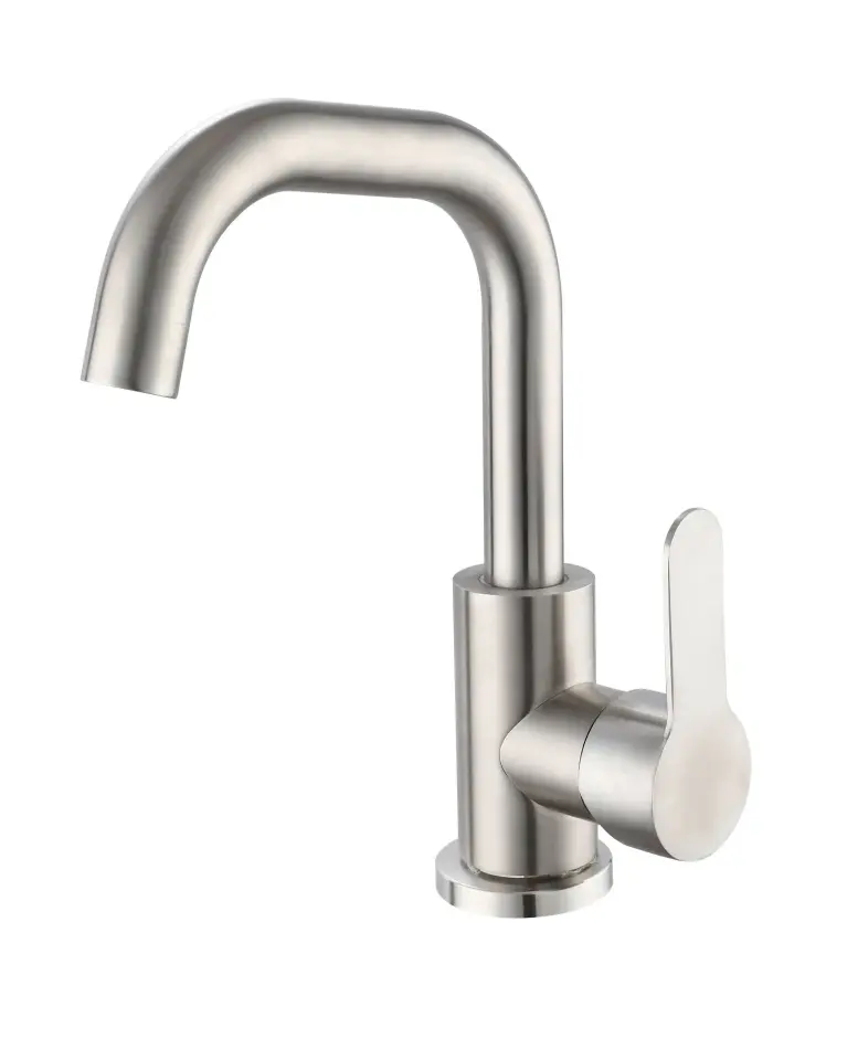 FLEKO VERA V2 İNOX KUĞU LAVABO BATARYASI