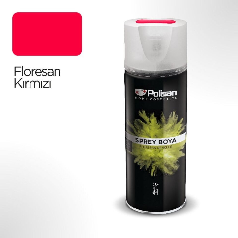POLİSAN- FLORESAN  KIRMIZI 519 SPREY BOYA