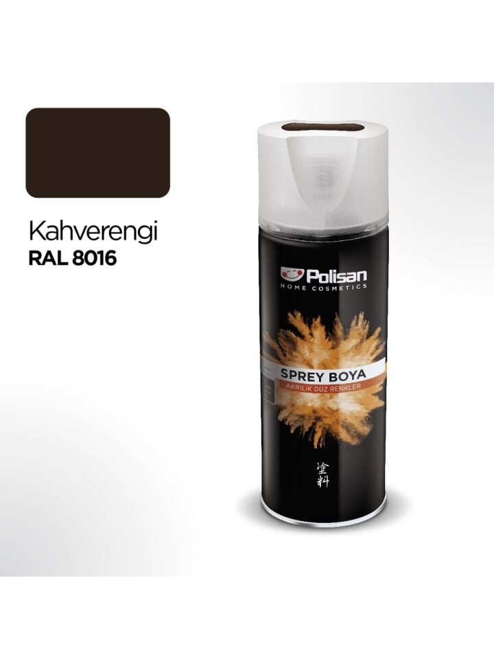 POLİSAN- KAHVERENGİ RAL 8016 AKRİLİK SPREY BOYA