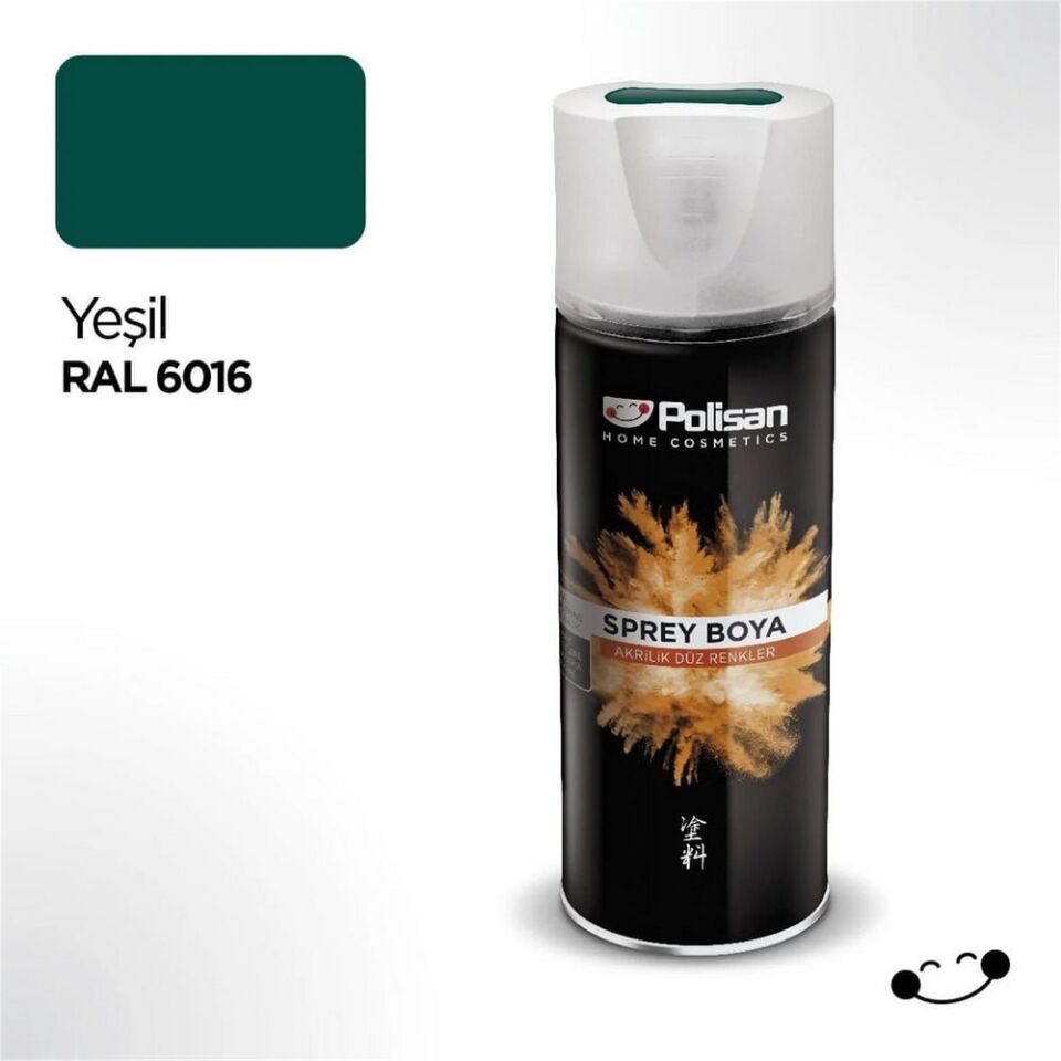 POLİSAN- YEŞİL RAL 6016 AKRİLİK SPREY BOYA